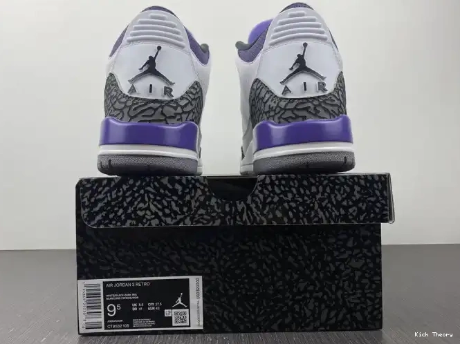 Kicktheory 'Dark Retro 3 Jordan Iris' Air CT8532-105 0624
